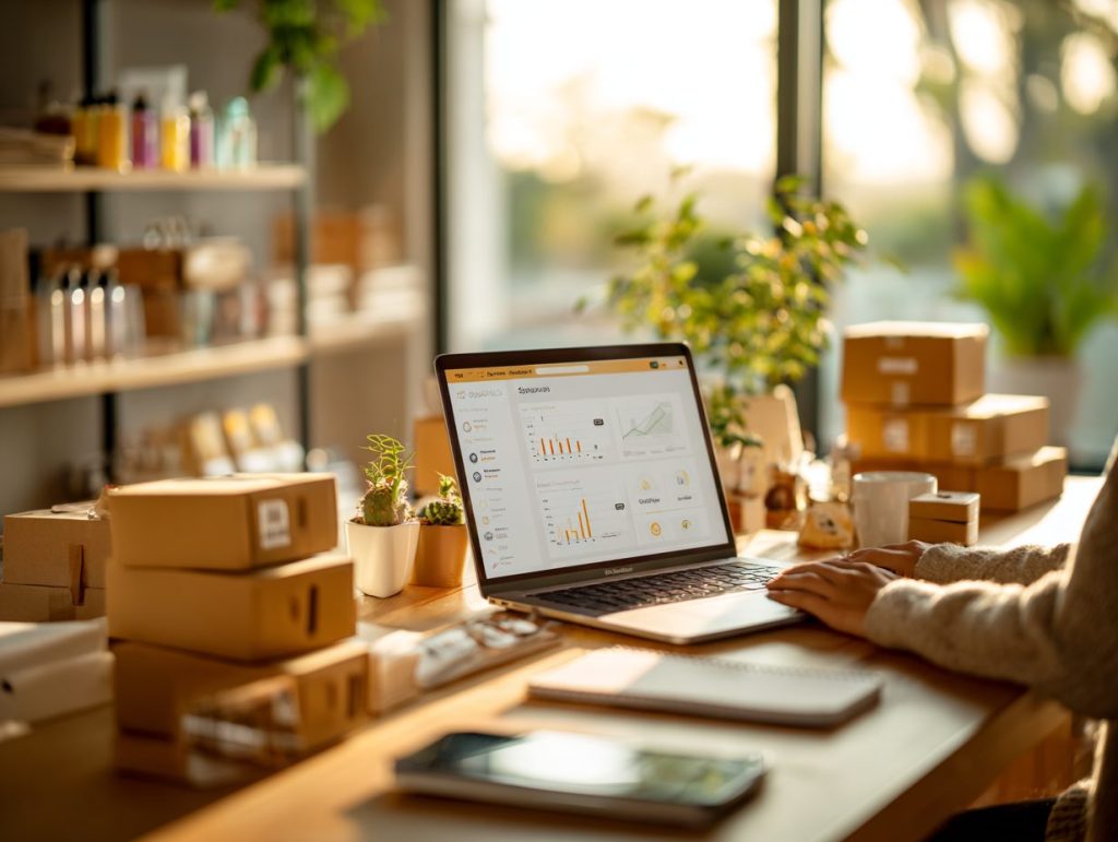 Online seller calculating the costs and risks of an Amazon business