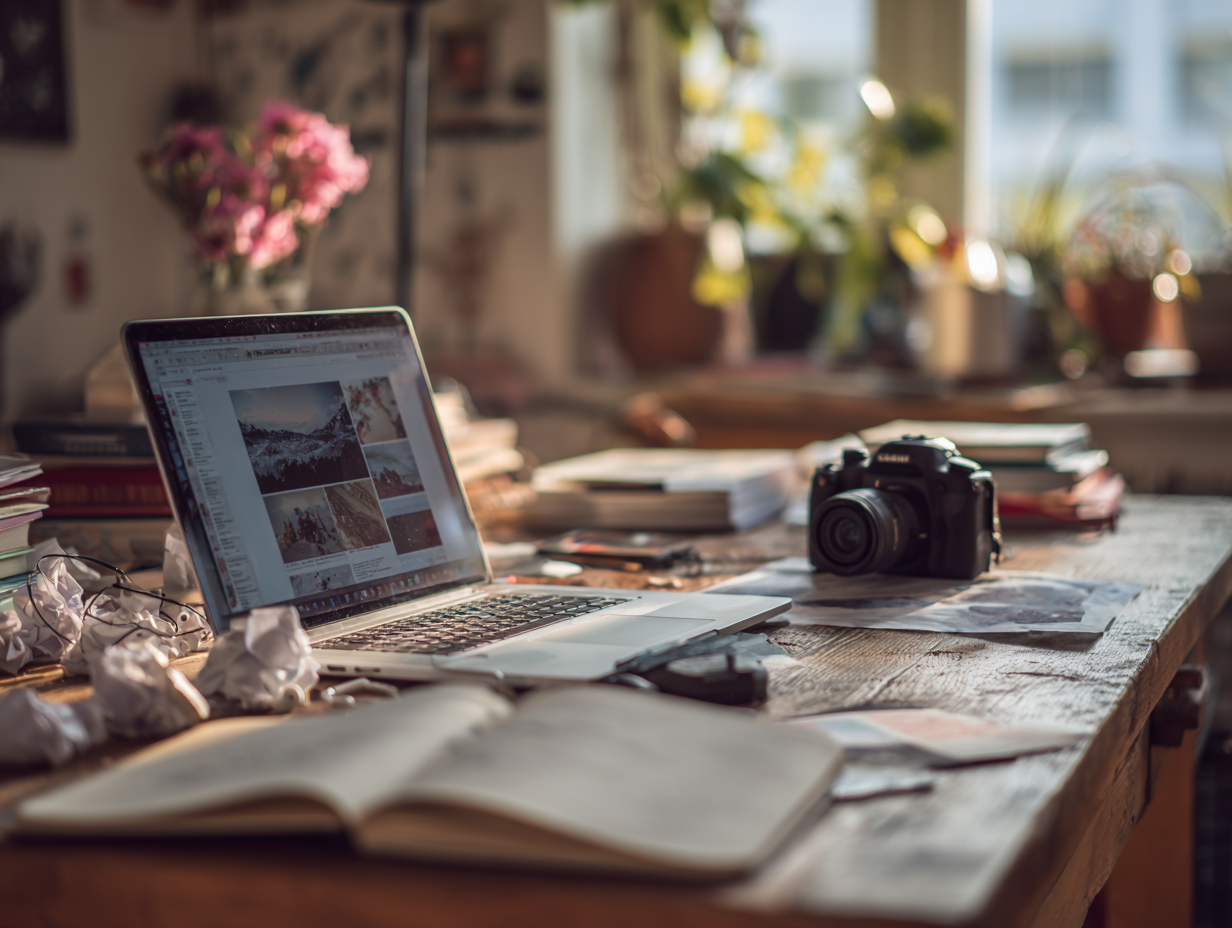 Business owner reviewing a portfolio of websites and digital assets