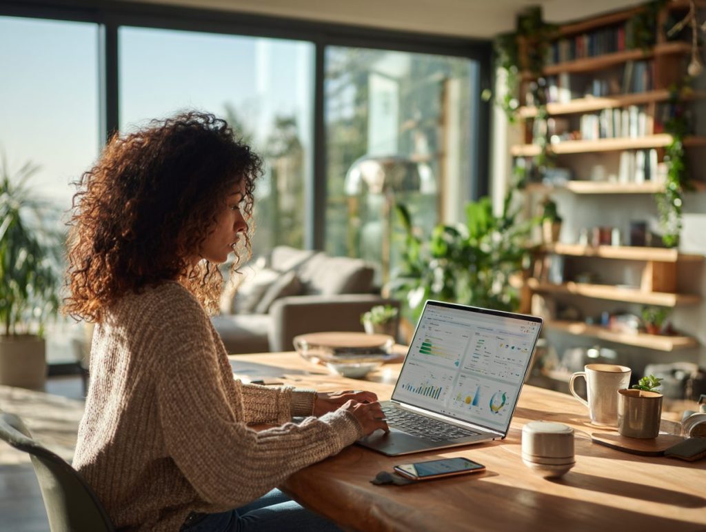 Beginner comparing different online business models at a desk