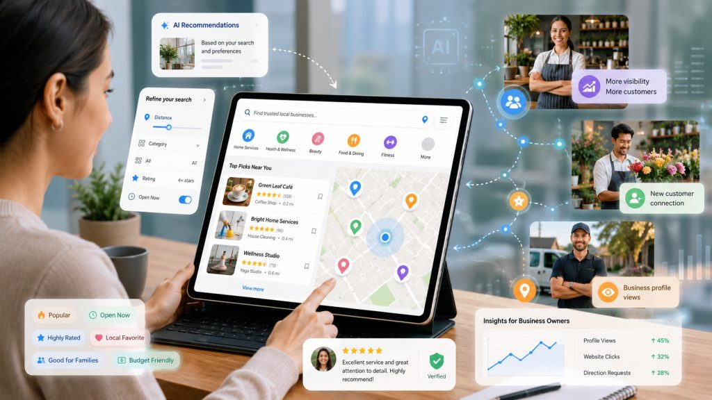 Local business directory connecting businesses with customers