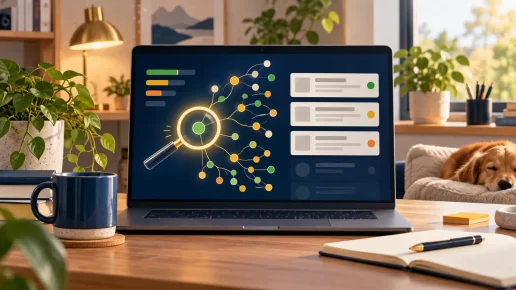 Long-tail keyword opportunities displayed as a branching research map